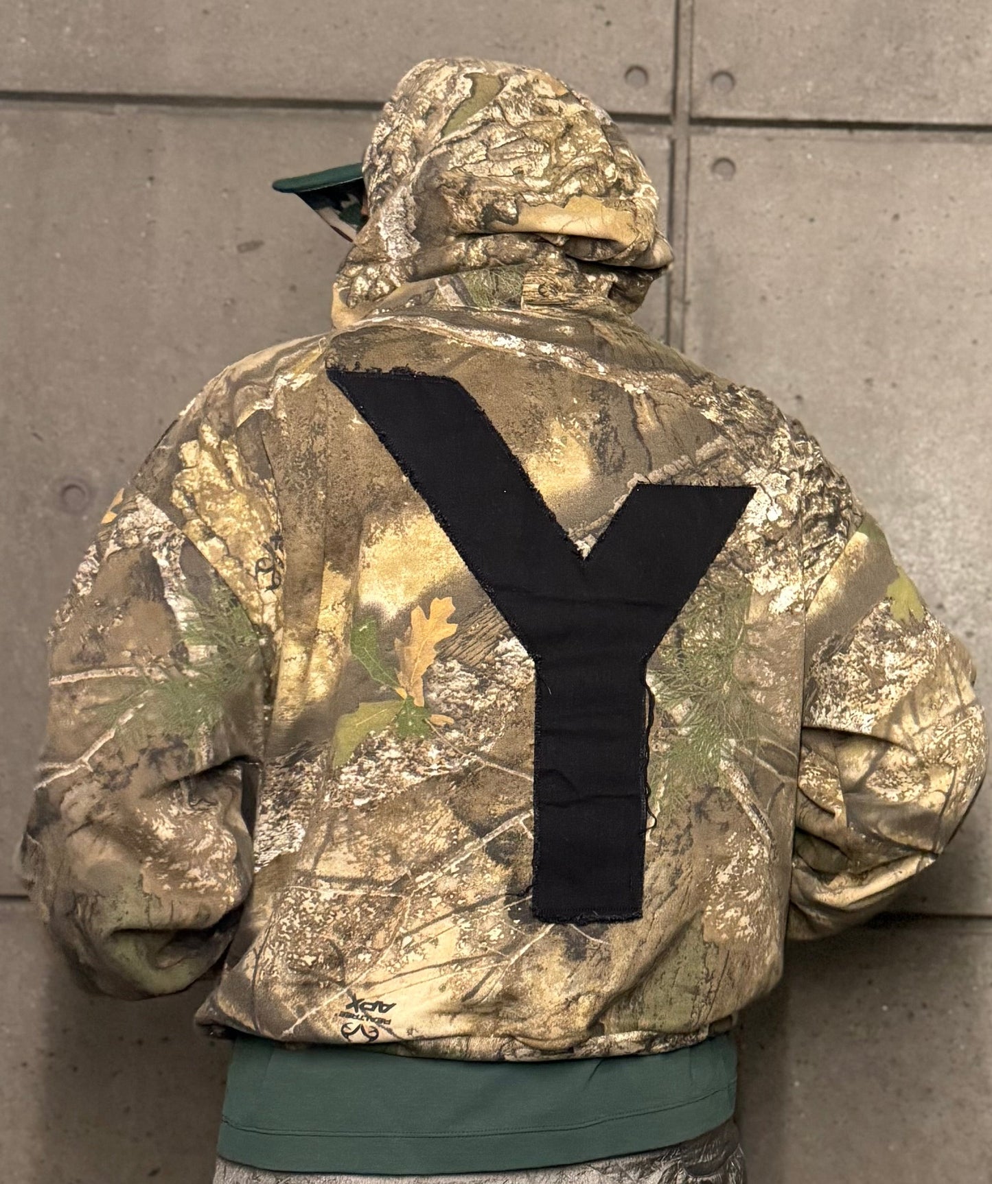 Black Hunter distressed camo hoodie